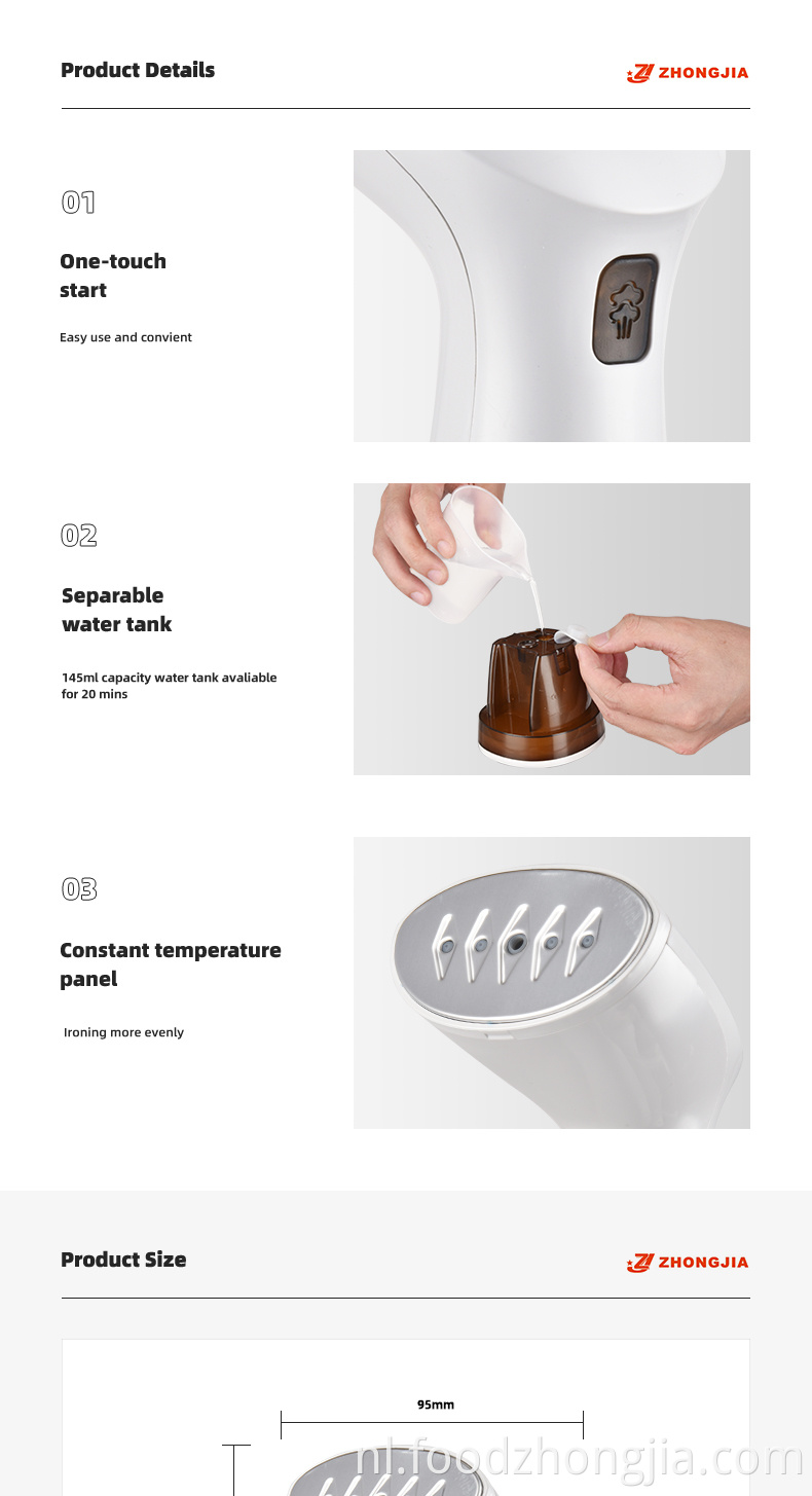 Mini -maat 20s Verwarming metalen stoomkop draagbare reishand vastgehouden handheld stoomboot voor eventuele stoffen